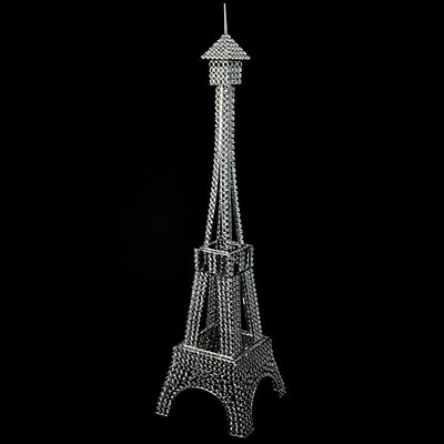 Grand Metal Eiffel Tower 9ft Tall - White