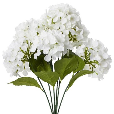 Artificial Single Stem Hydrangea Flower 43 - White