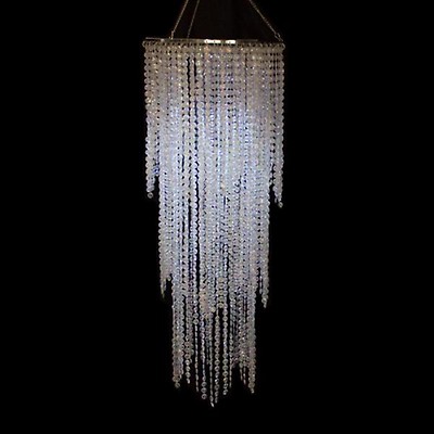 DecoStar™ Crystal Iridescent Diamond Cut Curtain Header Rods -Swag Pattern