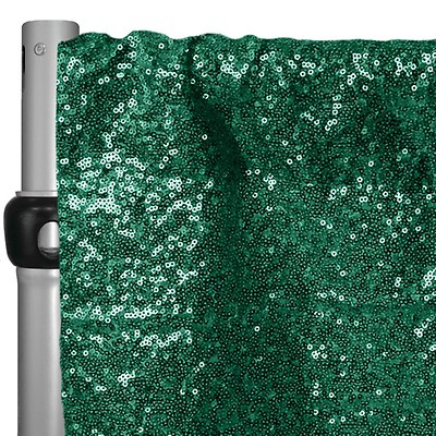 Silver Sequin Backdrop Curtain w/ 4 Rod Pocket by Eastern Mills