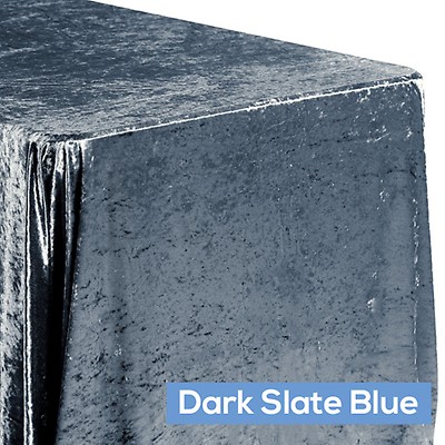 Dusty Blue Velvet Table Cloth — OKOTA