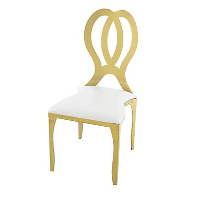 White Resin Louis Pop Chair with Clear Back