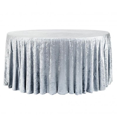 Dusty Blue Velvet Table Cloth — OKOTA