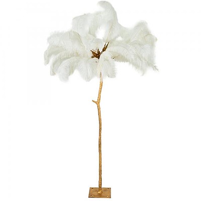 Ostrich Feather 12pc/bag 13-15 - White