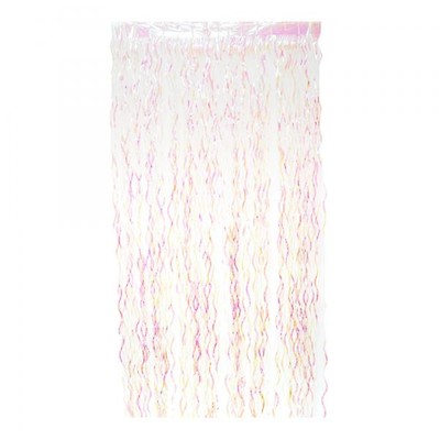 Silver - Holographic Fringe Curtain - Many Size Options