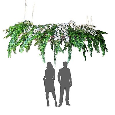 5FT Drooping Cherry Blossom Tree - Floor or Centerpiece - 10  Interchangeable Branches - White