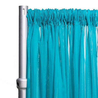 Silver Sequin Backdrop Curtain w/ 4 Rod Pocket by Eastern Mills - 8ft Long  x 9.5ft Wide