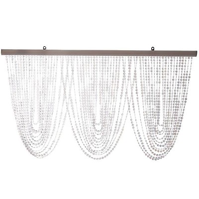 Anderson's Acrylic Crystal Iridescent Diamond Cut Curtain, 36 Inches x 20  Feet