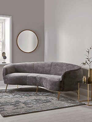 Cosy Two Seater Sofa Moss Velvet