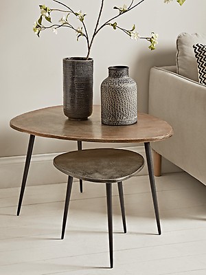 Textured deals end table