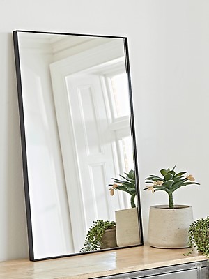 Antiqued Glass Frame Mirror Large, Cox And Aged Glass Panel Mirror