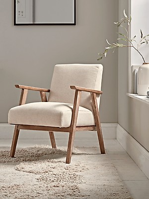 Natural linen armchair new arrivals