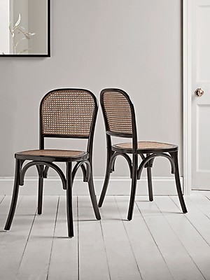 Chevron rattan online chair