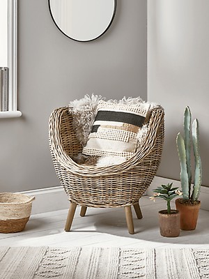 Round rattan best sale papasan chair