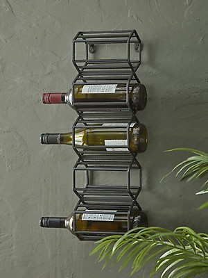 Wall mounted discount diagonal wine rack