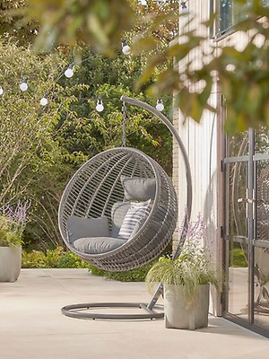 Outdoor Slim Hanging Chair Grey