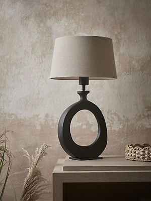 Navy and copper table lamp hotsell