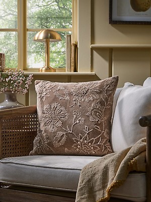 Textured Panel Cushion Cover- Green