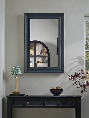 Fabuday Bathroom Wall Mirror Rectangle - 36x24 Inch Large Over Sink Framed Mirror Silver, Rectangular Brushed Mirrors Hanging For Bedroom, Restroom, Living Room, Entryway Decor