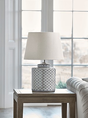 Terra Cotta Artichoke LED Table Lamp In Cream