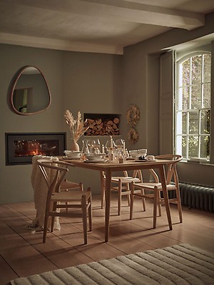 Limewashed Parquet Dining Table