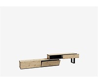 Mueble de Salón IDEM con patas - Módulos de Comedor - Mueble TV Salón -  Conjunto de Muebles - Módulo de Almacenaje - Estilo Moderno - Color  Blanco/Negro 200 x 180 x 40 cm
