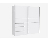 Armario puertas correderas blanco Basic - Muebles Polque. Tienda de Muebles  en Pamplona y Online.