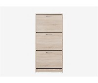 Mueble zapatero de 3 puertas, madera maciza, 55 x 22 x 104 cm YALES