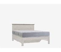 Estructura de cama tapizada de 30 cm, 135/140x190 cm, gris claro