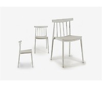 Pack 4 sillas de cocina Chef-S Gris - Blanco 41 x 63 x cm