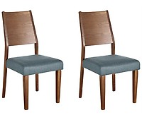 HOMCOM Juego de 2 Sillas de Comedor Blancas Silla de Cocina con Respaldo de  Listones Marco de Madera de Pino 41x46,5x85,5 cm