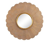 Espejo de pared redondo de metal dorado ø 60 cm COMBE 