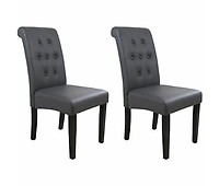 Conjunto de 2 sillas de comedor negras LOOMIS 