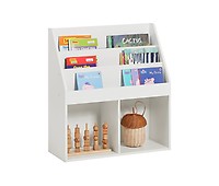 Librería Infantil para niños SoBuy KMB32-W 4 compartimentos abiertos  Blanco, Estanterías, Los mejores precios