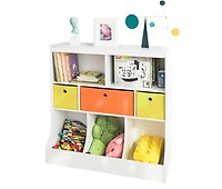 Librería Infantil para niños Estantería para Juguetes para niños con 4  Compartimentos Abiertos KMB32-W SoBuy ES - Conforama
