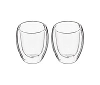 Juego 2 vasos de vidrio doble pared para café espresso Leopold Vienna