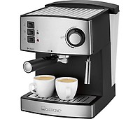 Cafetera Espresso Manual 15 bares 1,5 L, Brazo Doble Salida, Espumador Leche,  Café, Capuccino, Mesko, Negro, 850, MS 4409