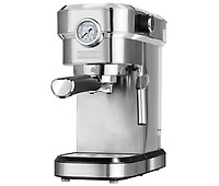 Cafetera Espresso Manual 15 bares 1,5 L, Brazo Doble Salida, Espumador  Leche, Café, Capuccino, Mesko, Negro, 850, MS 4409