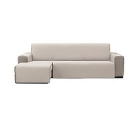 Vipalia Funda cubre sofa acolchado reversible bicolor. Fundas para sofa 3  plazas circulos. Cubre Sofas de salon antimanchas ajustables. Color Azul -  Gris. Funda de sofa 3 plazas (160 cm) - Conforama