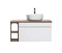 Mueble para Debajo del Lavabo Armario de Baño de Suelo con 2 Estantes y 1  Puerta 60 x 30 x 60 cm BZR75-W SoBuy ES