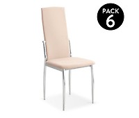 ▷ Pack 6 sillas de comedor Zuni