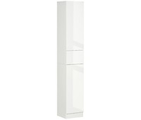 Columna de baño ARUBA con 4 puertas y un cajón color blanco brillo de  60x29x182 cm - Kiona Decoración
