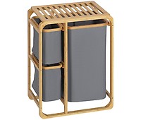 Acomoda Textil – Mueble Organizador De Bambú Para Ropa Con Compartimentos  Extraíbles. Estantería De Baño Con Cesta Para Ropa Limpia Y Sucia. Mueble  Para Doblar La Colada Gris. (1 Compartimento) con Ofertas