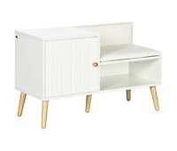 Mueble Recibidor Set de 1 Banco Zapatero y 1 Estante de Pared  FSR23-W+FHK19-W SoBuy - Conforama