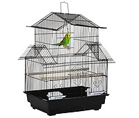 PawHut Comedero para Pájaros de Pie de Madera Maciza Ø52x130 cm con Techo  Alimentador de Aves Silvestres para Exterior Jardín Natural