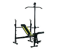 HOMCOM Banco Abdominales Plegable Ajustable en Altura con Soporte