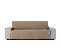 Vipalia Funda cubre sofa acolchado reversible bicolor. Fundas para sofa 3  plazas circulos. Cubre Sofas de salon antimanchas ajustables. Color Azul -  Gris. Funda de sofa 3 plazas (160 cm) - Conforama