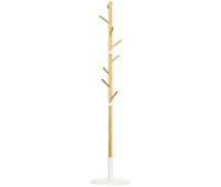 Perchero pared, Perchero árbol de bambú, Perchero recibidor, 6 ganchos,  Toallero