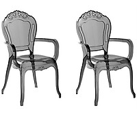 Conjunto de 2 sillas transparentes SILERTON 