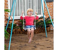 HOMCOM Columpio Nido Infantil Jardín Columpio para Bebé Asiento de Columpio  Plegable Asiento Cómodo Carga 100kg Jardín Interior y Exterior φ100x180cm  Tela de Oxford - Conforama